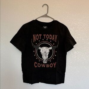 Idyllwind Black 'Not Today Cowboy' Kids Tee
